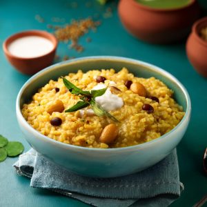 Ven Pongal (South Indian Rice and Moong Dal Dish)